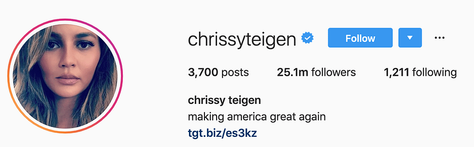 @chrissyteigen top instagram models