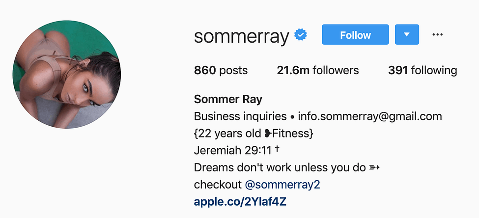 @sommerray instagram models